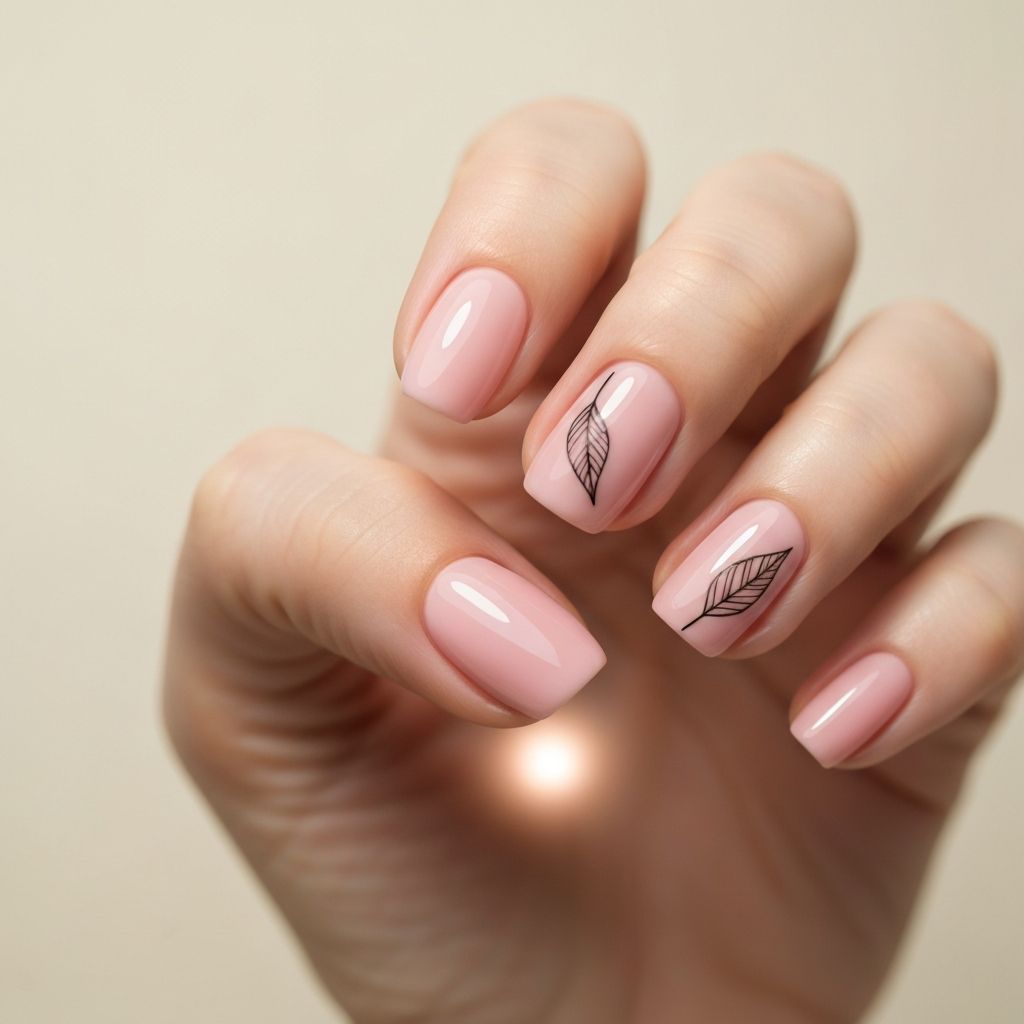 Нежный розовый гель-лак маникюр