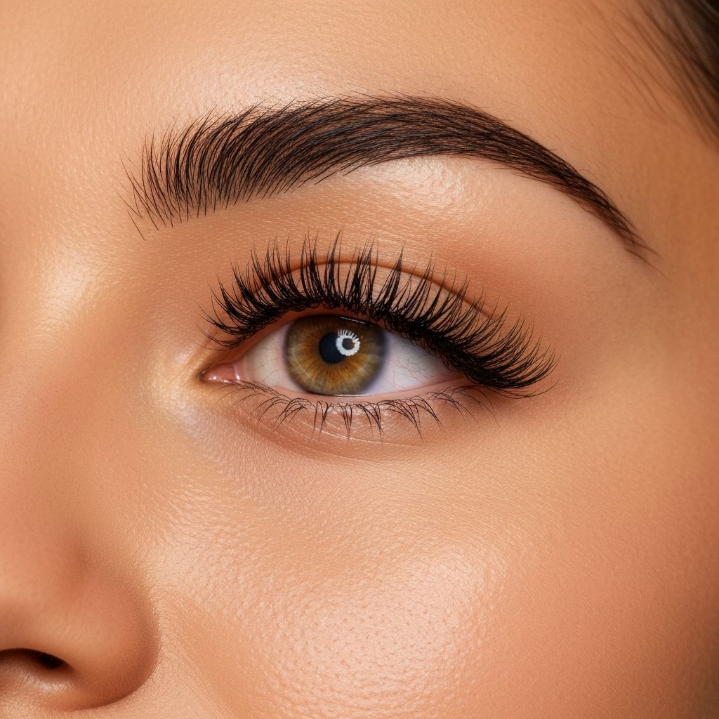 Красивый результат ламинирования ресниц